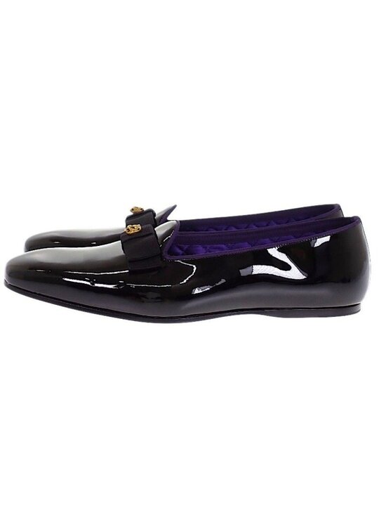 Gucci Ribbon Patent Loafers Black 8 main image 11